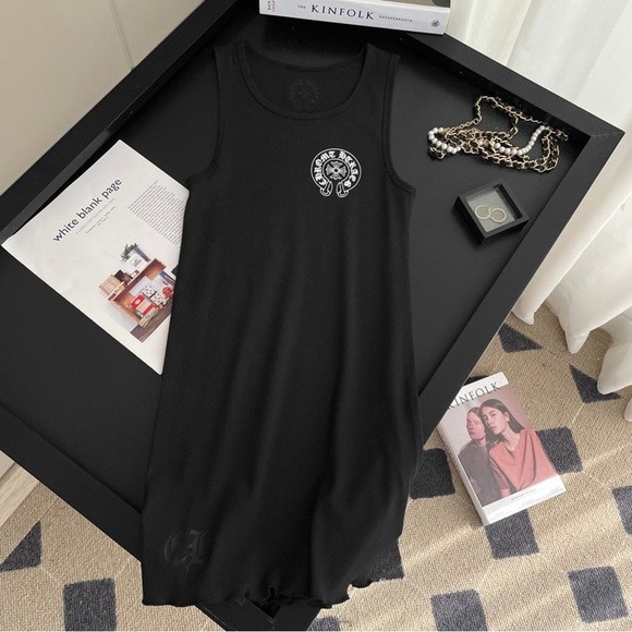 Meet the Posher Dresses & Skirts - Chrome Hearts Horseshoe Logo Tank Dress Black